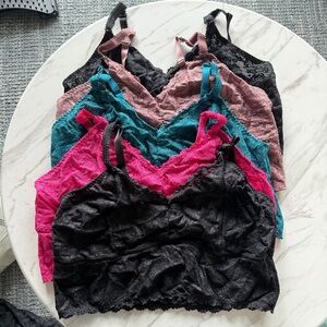 Five Torrid Unlined Lace Bralette-All Size 3